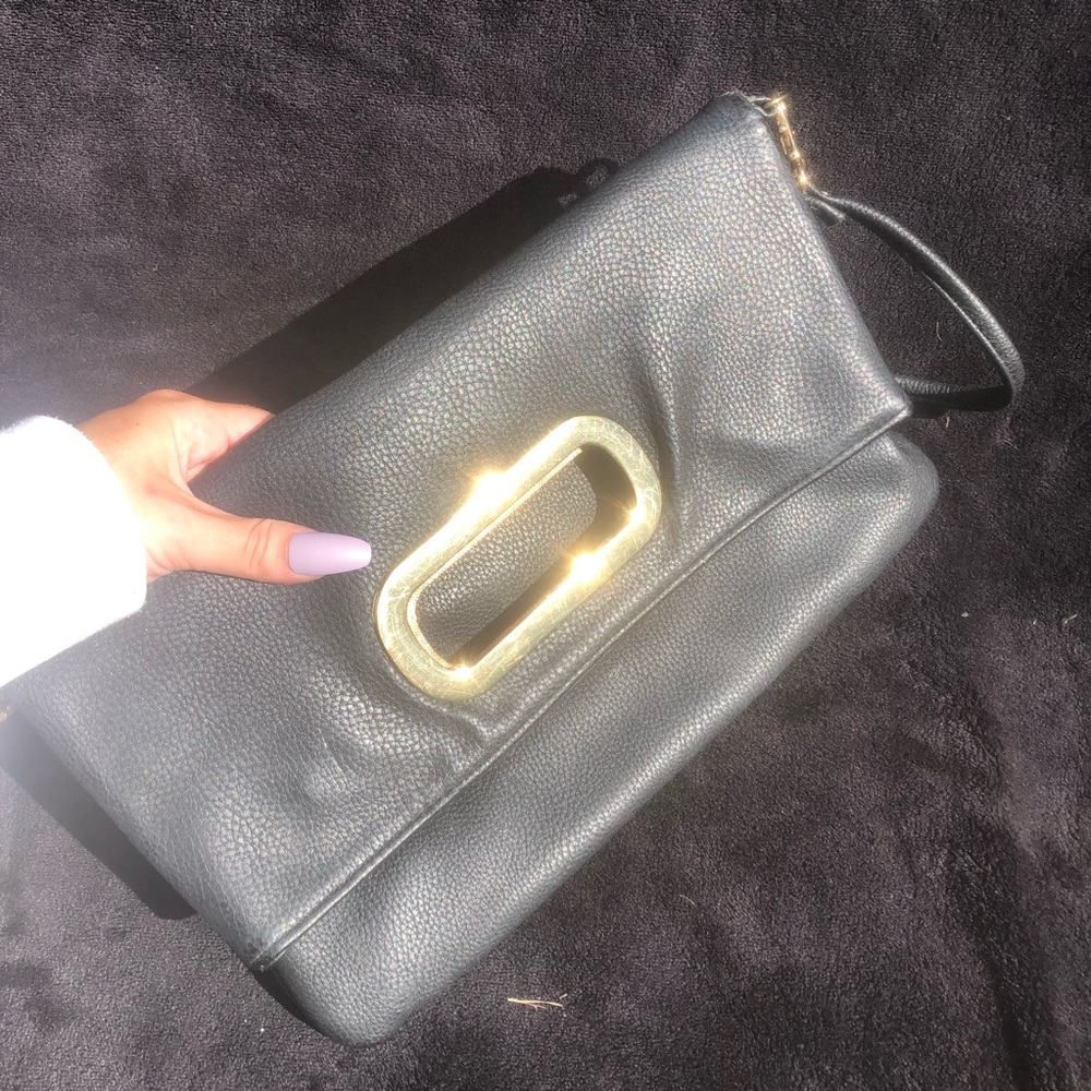 ALDO Clutch Faux Leather Bag, Black Crossbody Clutch